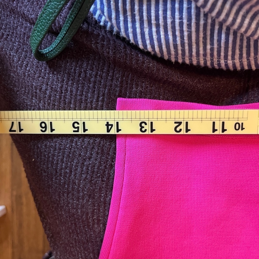 Zara Vibrant Pink Knit Women's Skirt Neon Yellow Inside medium mini - Picture 7 of 8